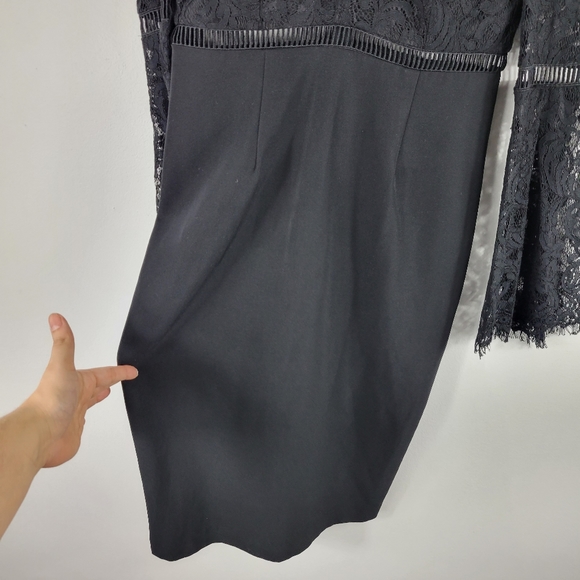 Bardot Faedra Lace Long Sleeve Bell Flare Sleeve Midi Sheath Dress - Picture 8 of 12